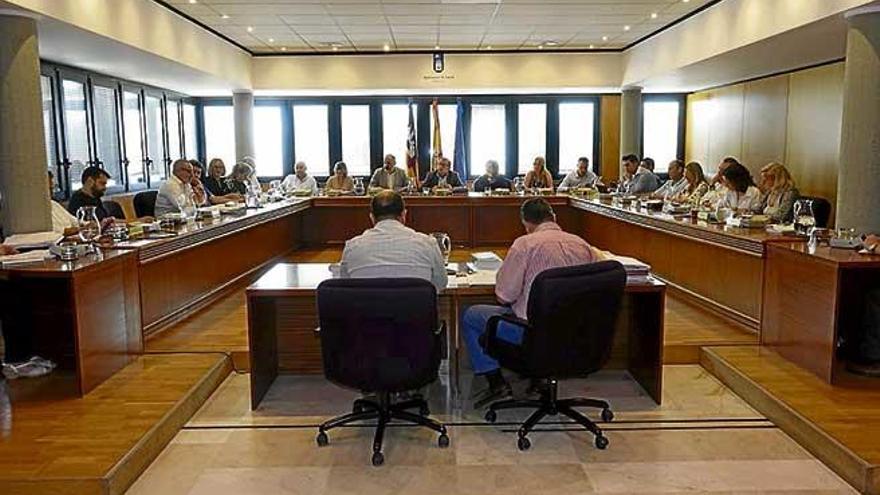 El salón de plenos del ayuntamiento de Calvià, ayer.