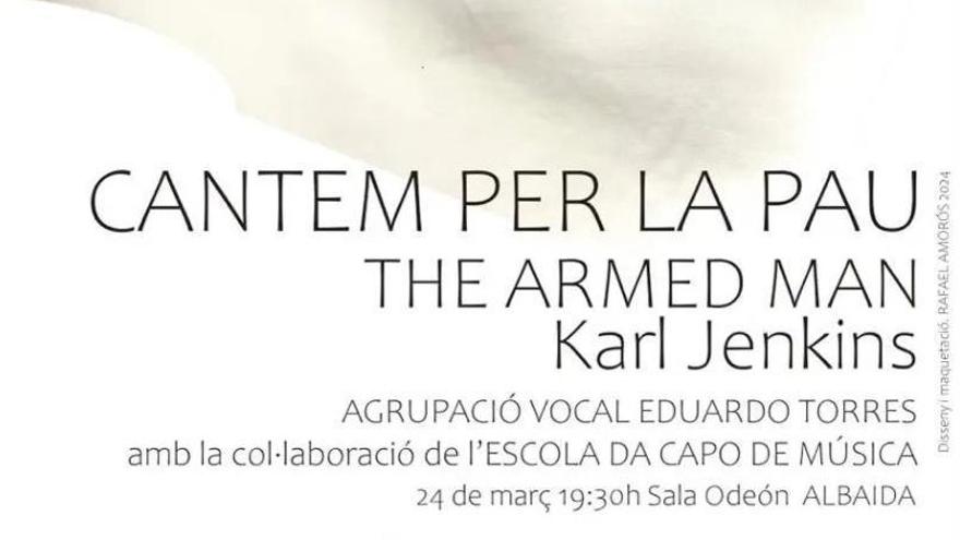 La Agrupació Vocal Eduardo Torres celebra un concierto por la paz en Albaida