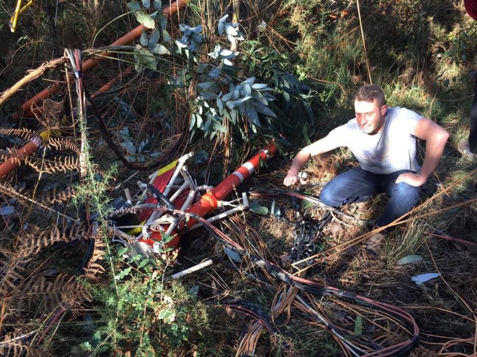 Accidente de un helicóptero en Touro