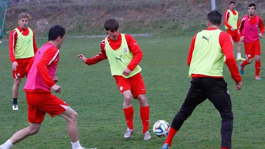 Los zamoranos en una sesión de entrenamiento.