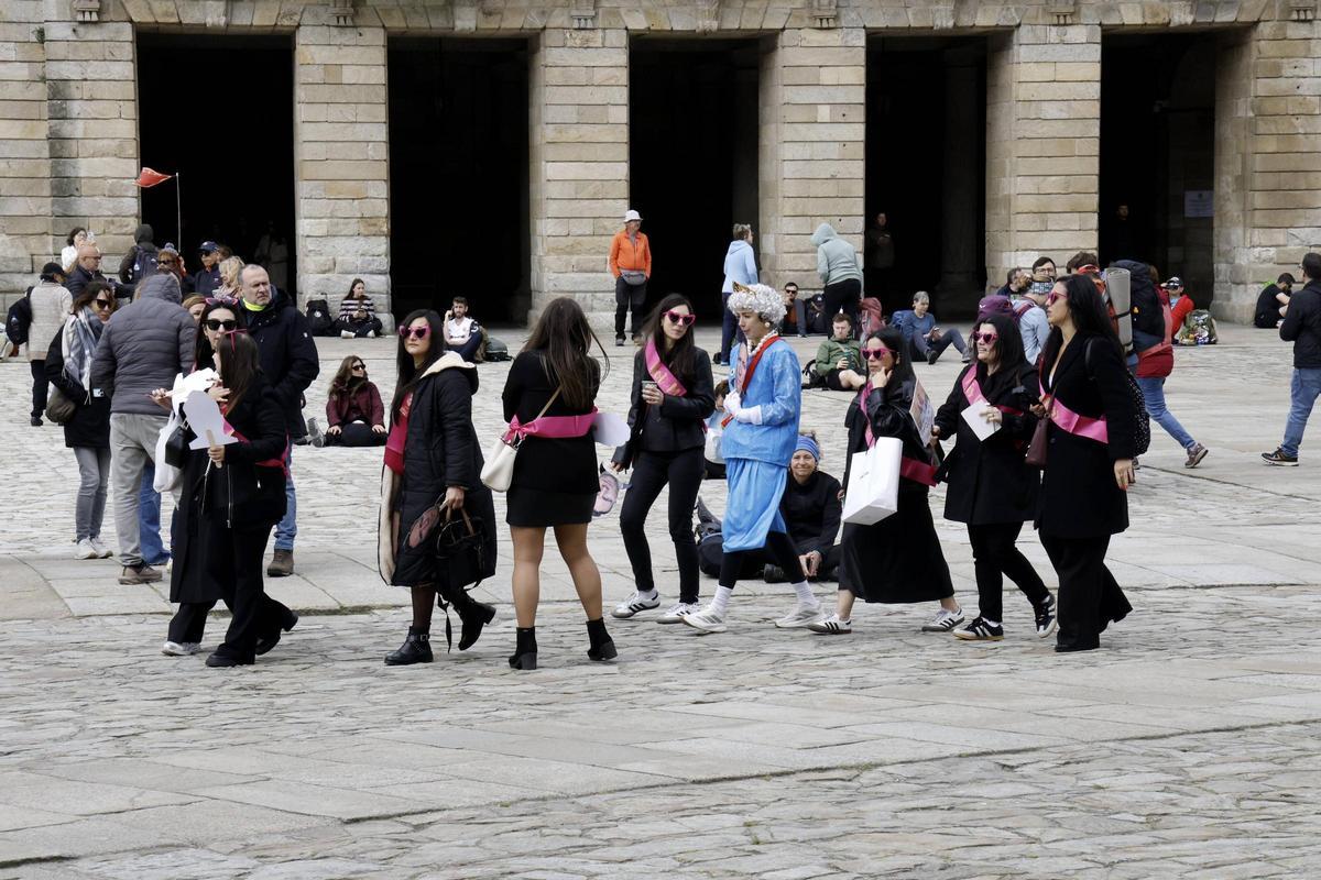 Despedida de soltera este sábado en la plaza del Obradoiro en Santiago