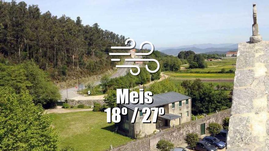 El tiempo en Meis: previsión meteorológica para hoy, jueves 27 de junio