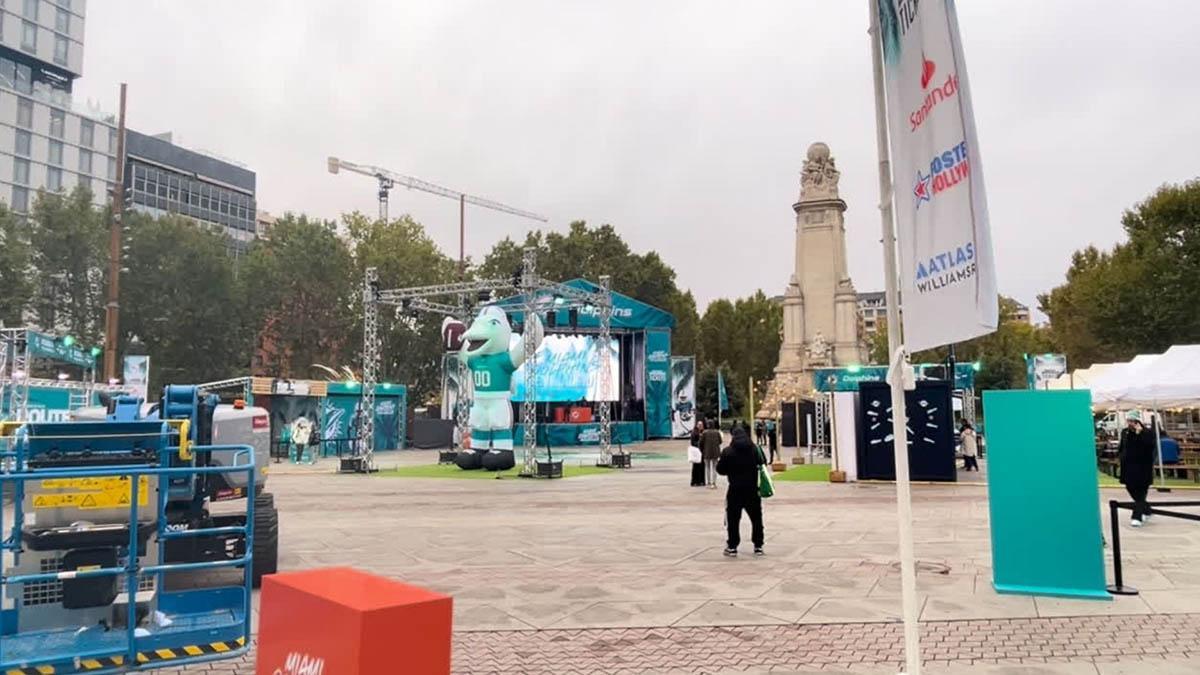La Fan Zone de los Miami Dolphins en Madrid ya está lista