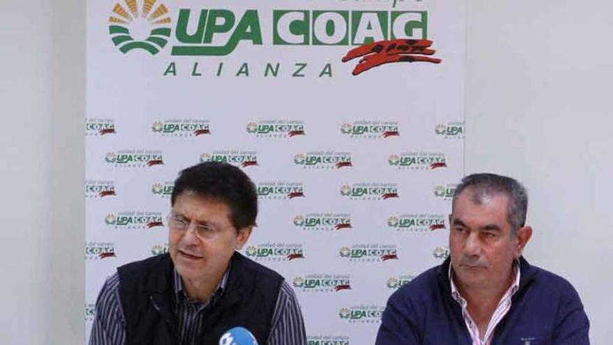 Miguel Blanco y Aurelio González, de COAG y UPA.