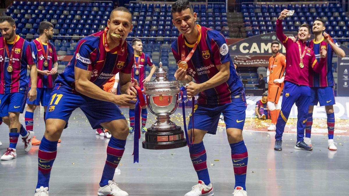 El Barça celebró la Copa del Rey en la pista del Martín Carpena