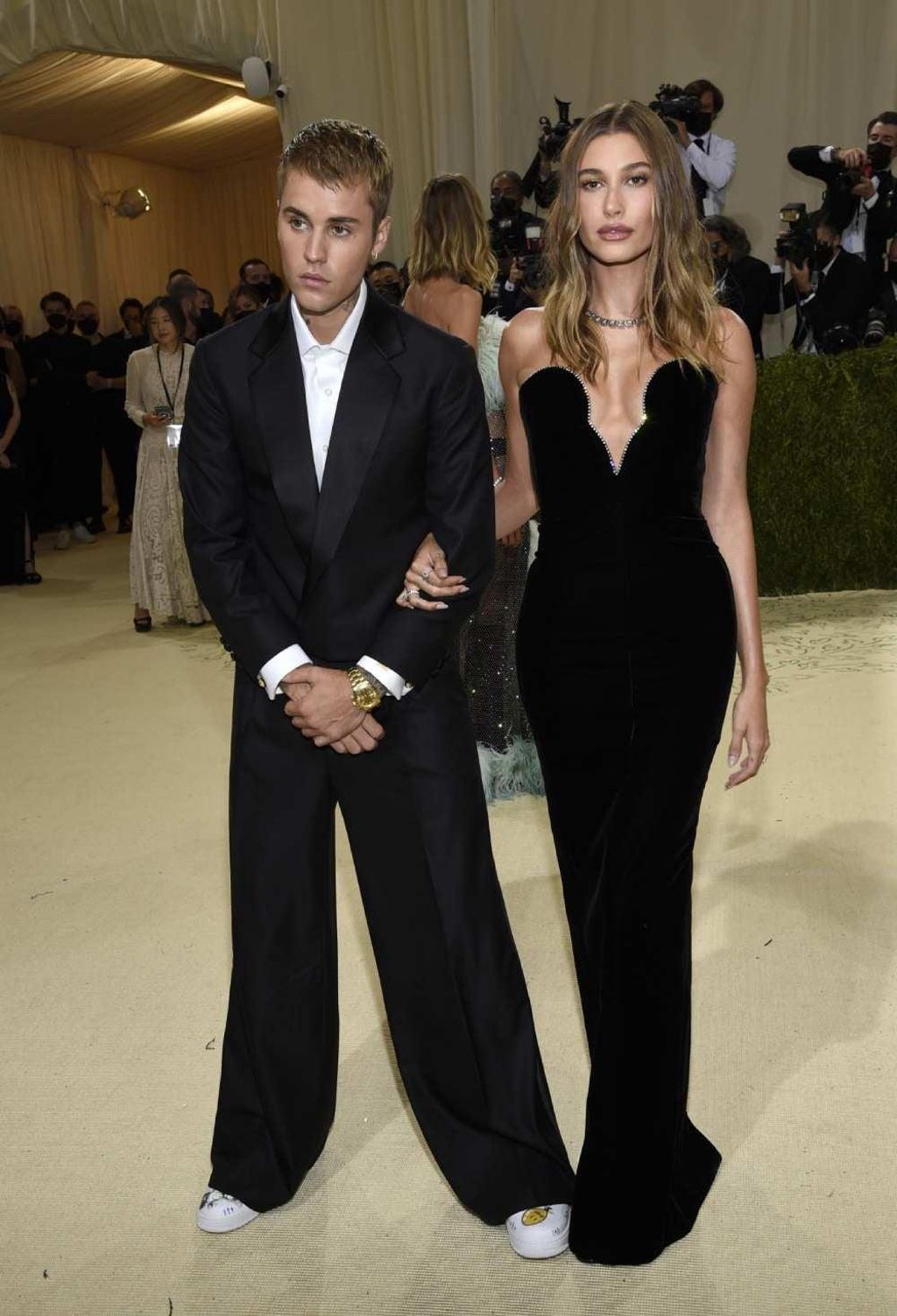 Justin y Hailey Bieber en la Met Gala 2021