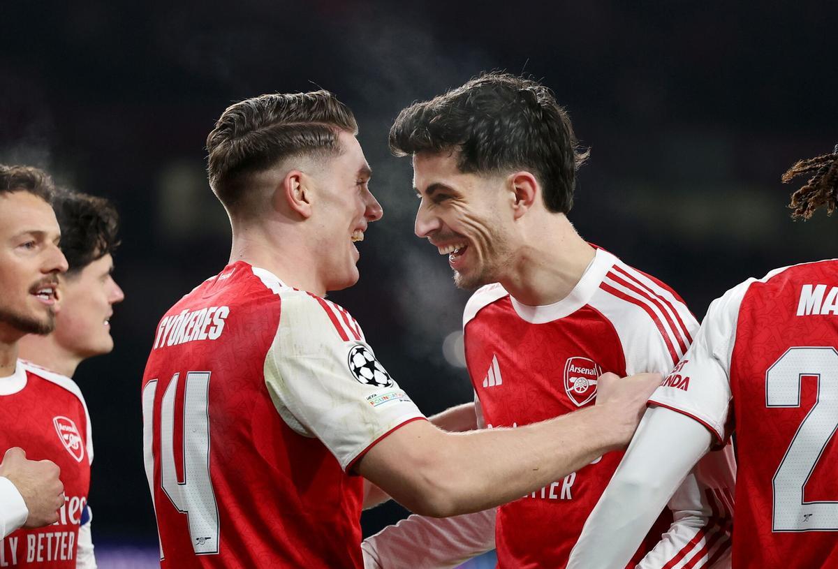 El Arsenal ha hecho pleno de puntos en la fase de liga de la Champions