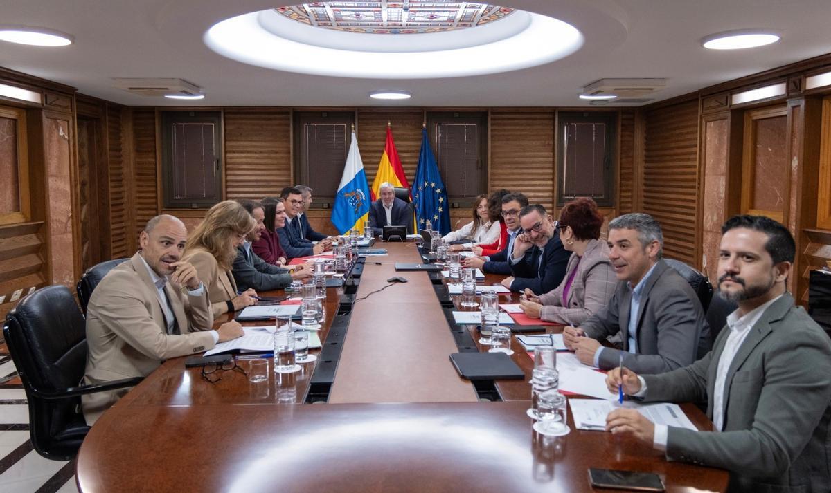 Imagen del Consejo de Gobierno celebrado en la capital grancanaria.
