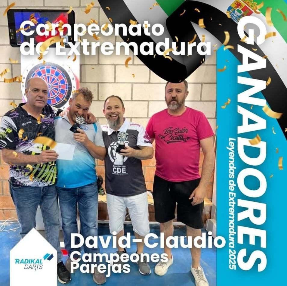 Estos los campeones y subcampeones de dardos del campeonato de Extremadura que se celebró en Valdesalor, en Cáceres