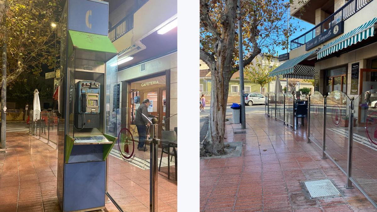 El antes y el después del espacio público situado frente al Casino de El Campello.