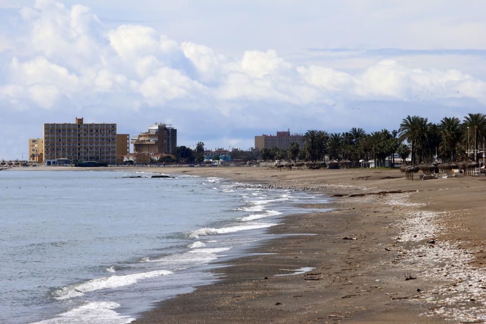 Playas cerradas en Málaga en el inicio de la primavera