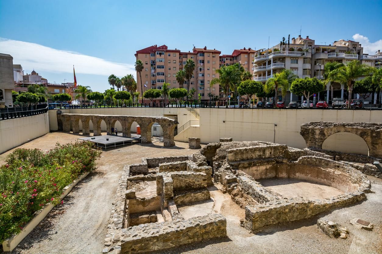 Ruinas romanas en Almuñécar.