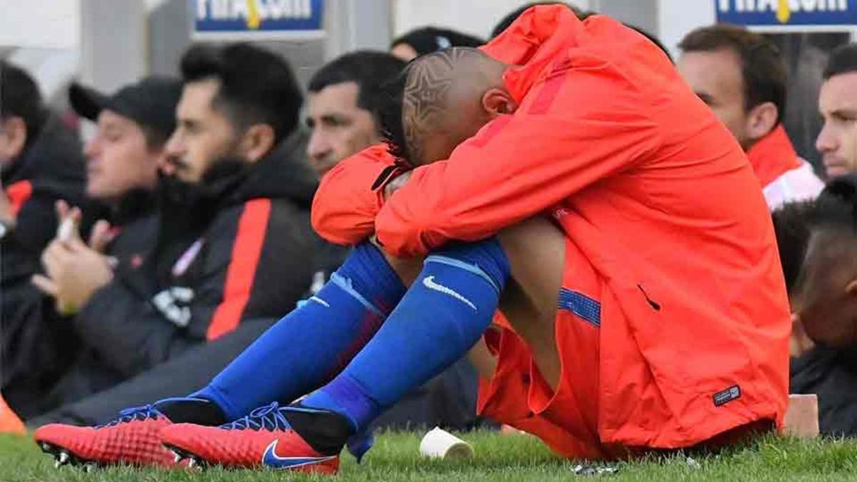 Arturo Vidal estaba hundido por la derrota