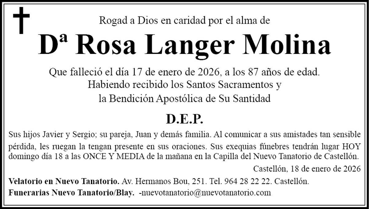 Dª Rosa Langer Molina