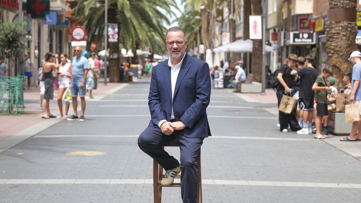 Poli Suárez, en la calle Luis Morote de la capital grancanaria.