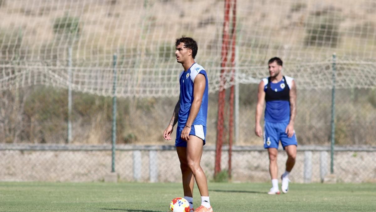 Adrián Bolo y Samu Vázquez en el último enrenamiento de la semana en Fontcalent.