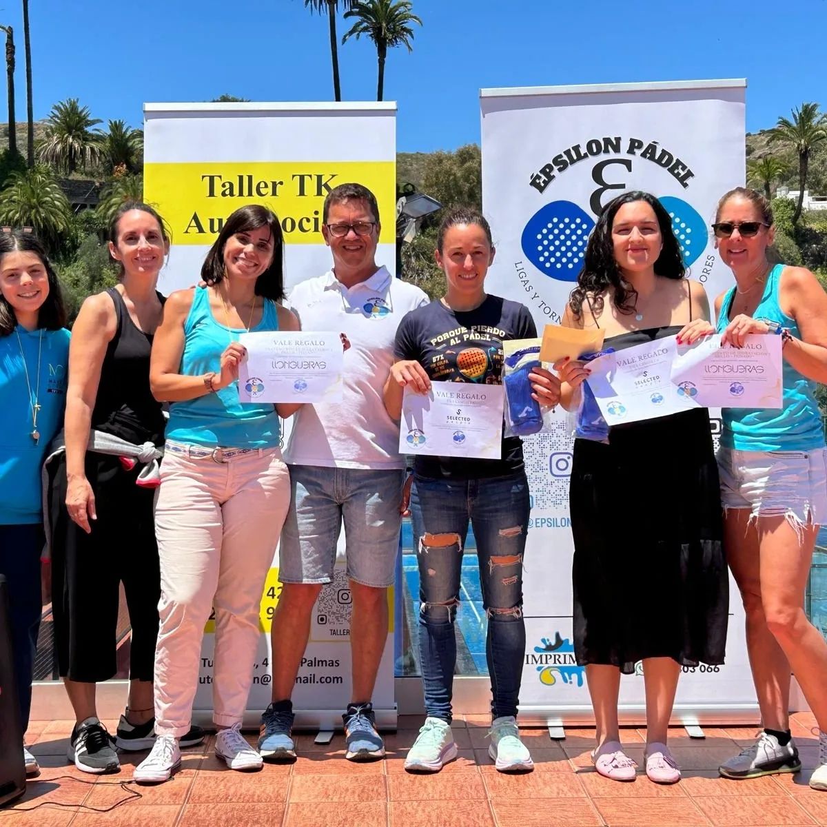 I Liga Femenina Épsilon en el Club La Calzada | Campeonas Segunda: Montserrat y Carmela.