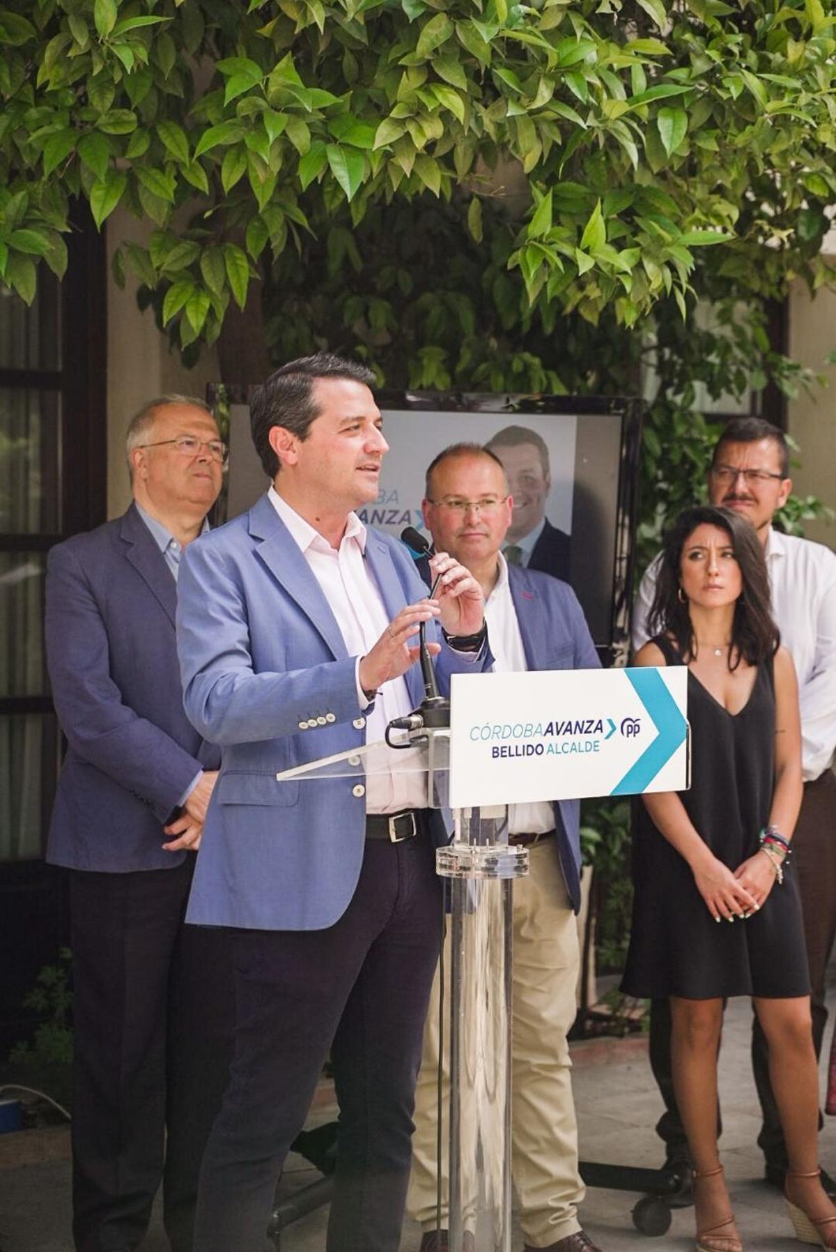 José María Bellido presenta su programa electoral para las municipales en Córdoba junto al resto de su candidatura en el Hospes Bailío.