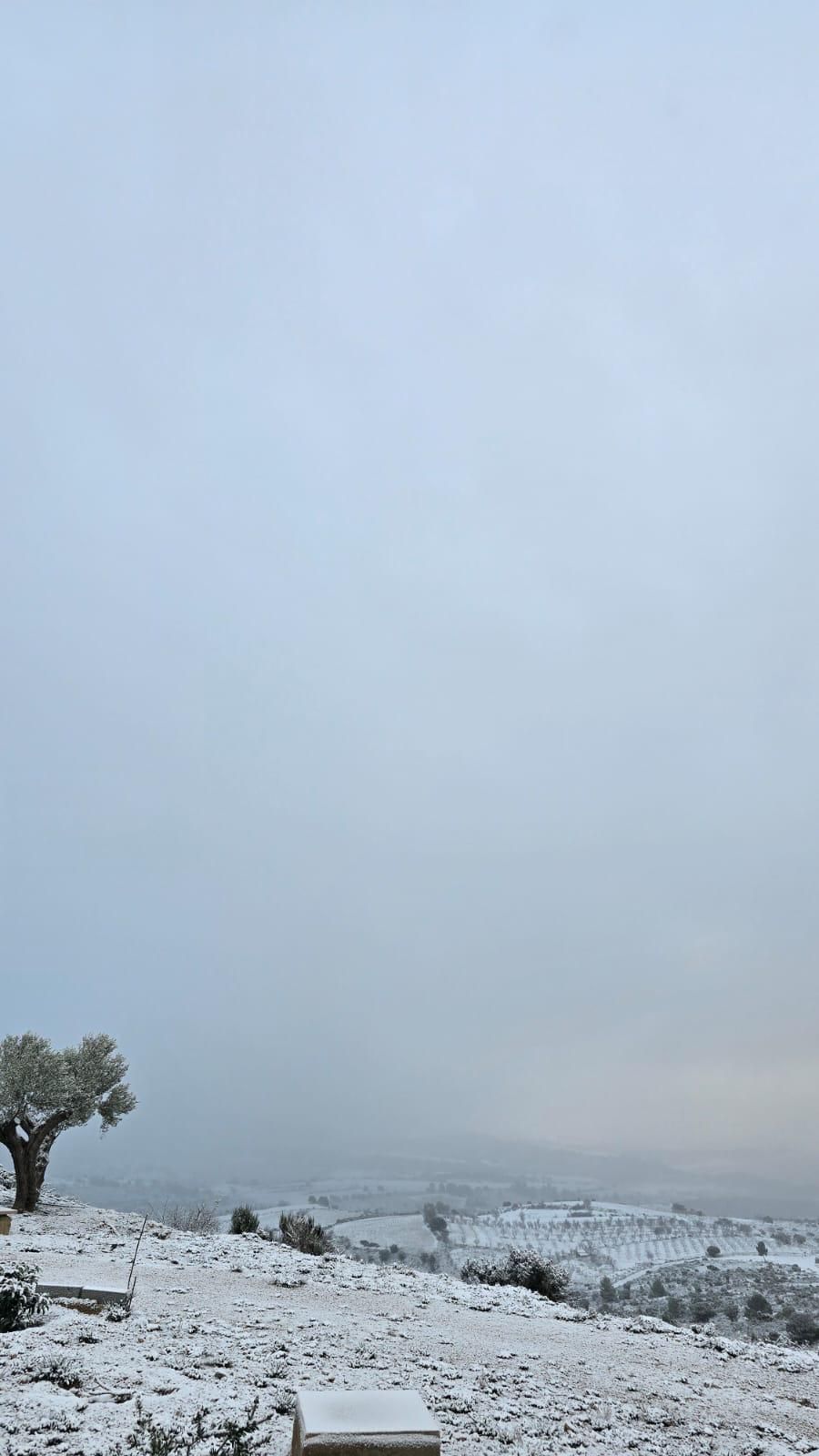 La espectacular nevada que ha teñido de blanco todo Inazares, en imágenes