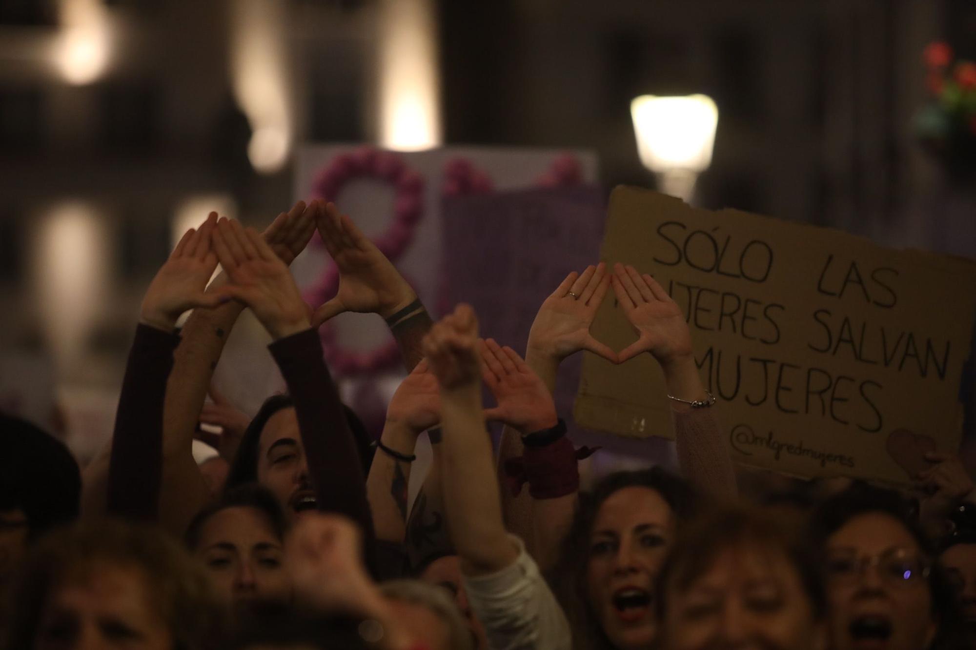 La marcha por el Día Internacional de la Mujer de Málaga, en imágenes