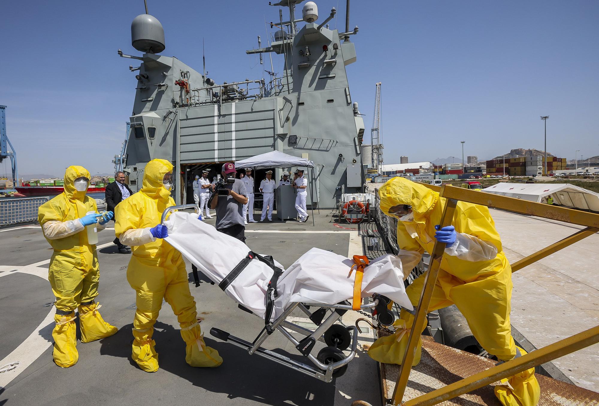 Simulacro de emergencia sanitaria en el puerto