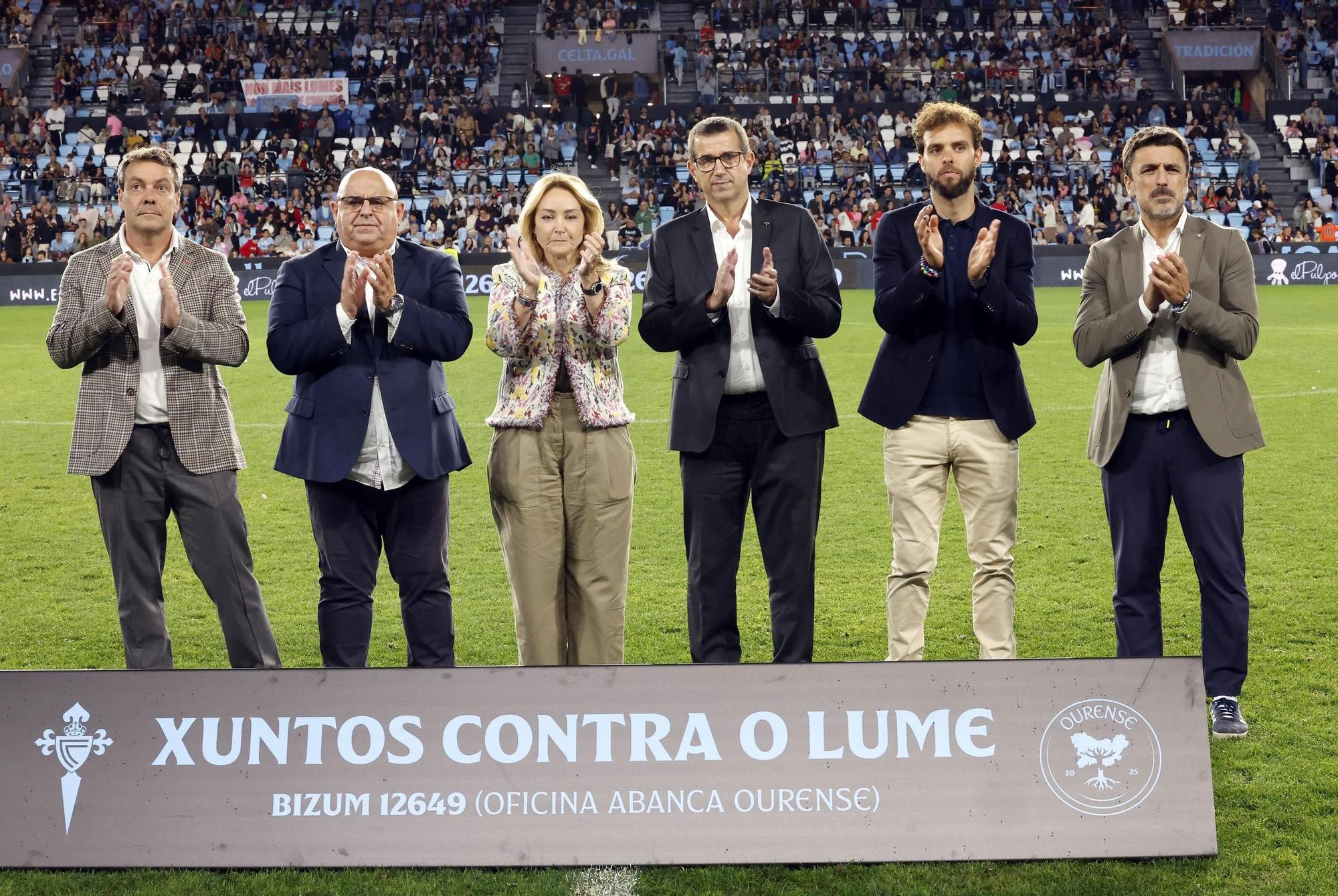 'Xuntos contra o lume': Celta - Selección de Ourense, en imágenes