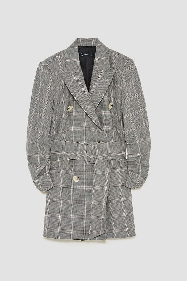 Vestido chaqueta de Zara en tonos grises