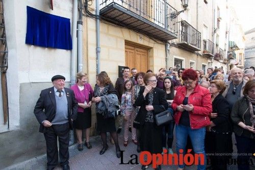 Inauguración calle Pablo Guerrero en Caravaca