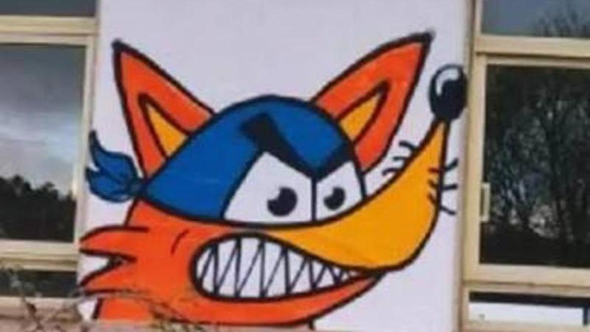 El zorro del grafitero Orbayu.