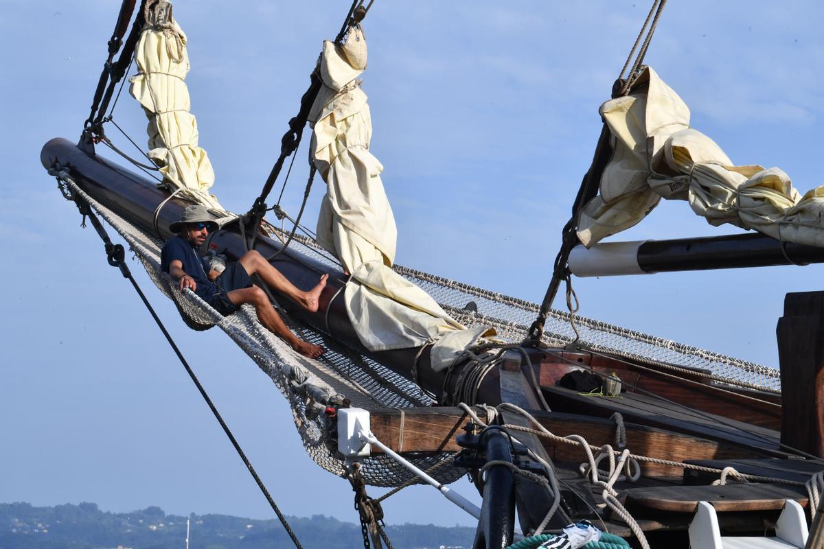 El 'Shabab Omán II', participante en la regata de Grandes Veleros, recala esta semana en el Puerto de A Coruña