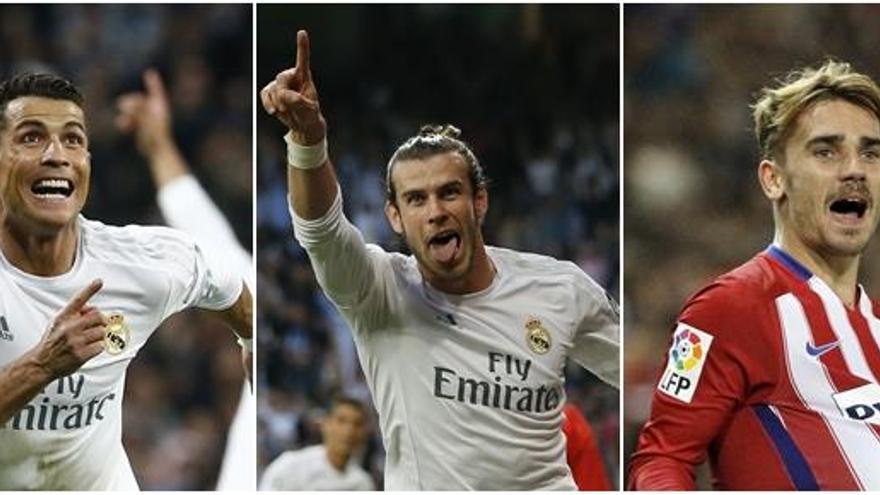 Cristiano, Bale y Griezmann, los candidatos.