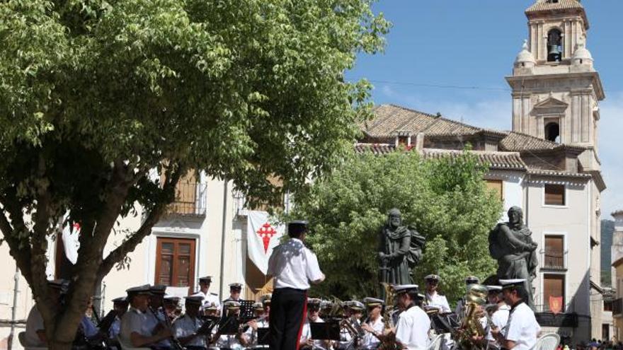 Integrantes de la Armada, ayer en Caravaca