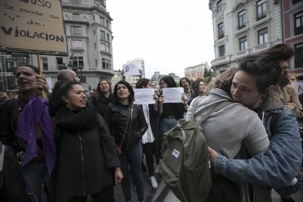 Concentración contra la sentencia a La Manada en Oviedo