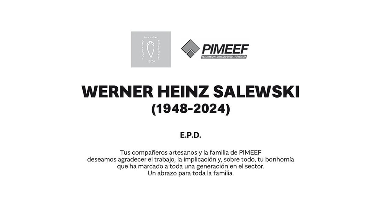 Salewski Esquela Werner Heinz Salewski