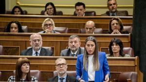 La portavoz de Junts en el Congreso, Miriam Nogueras, en el Congreso de los Diputados, a 21 de febrero de 2024, en Madrid.