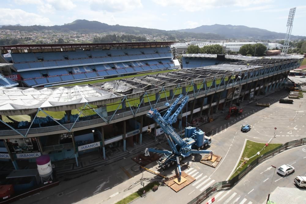 Continúan las obras en la Tribuna de Balaídos