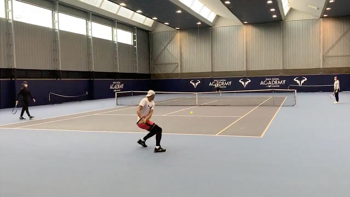 Así se entrenan Rafa Nadal y Roberto Bautista en la Academia