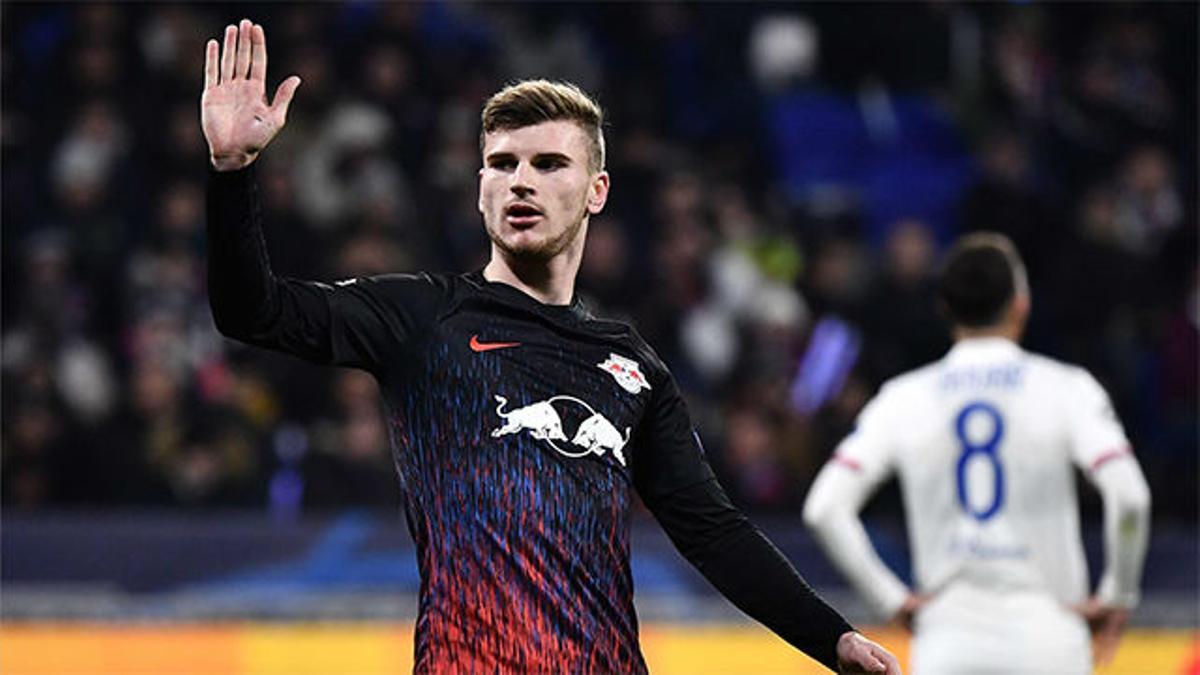 Timo Werner marcó de penalti el 0-2 ante el Lyon