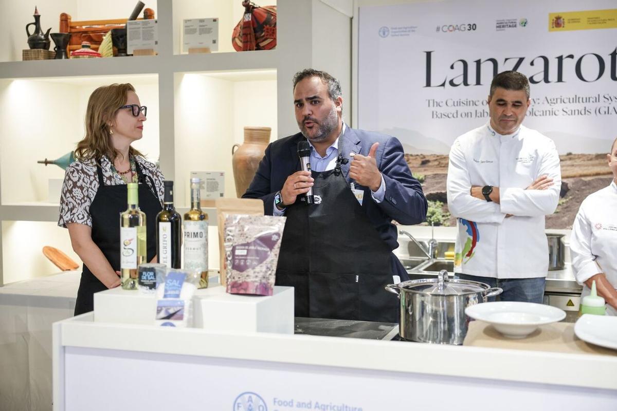 Lanzarote lleva a la FAO la cocina del jable y el volcán