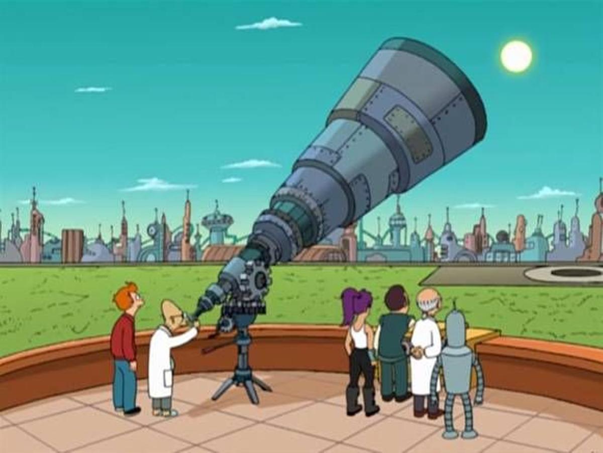 El telescopio olfativo de Futurama.