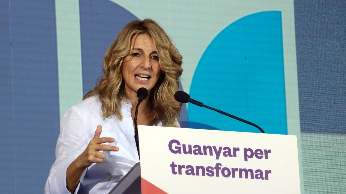 Pla mitjà de la ministra de Trebal i vicepresidenta espanyola, Yolanda Díaz