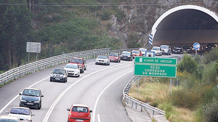 Las obras comenzarán en Domaio a partir del túnel de Montealegre, en sentido Moaña.  // Gonzalo Núñez