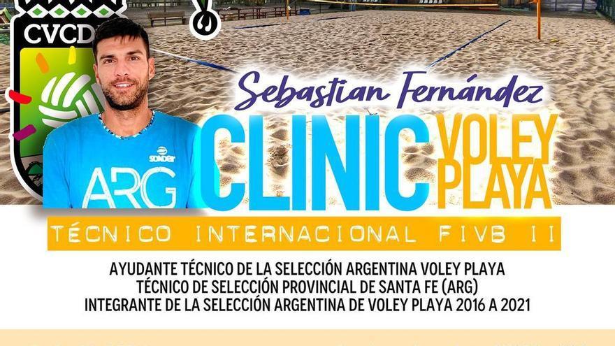 Sebastián Nicolás Fernández, impartirá un clínic de vóley-playa en Cangas de Onís