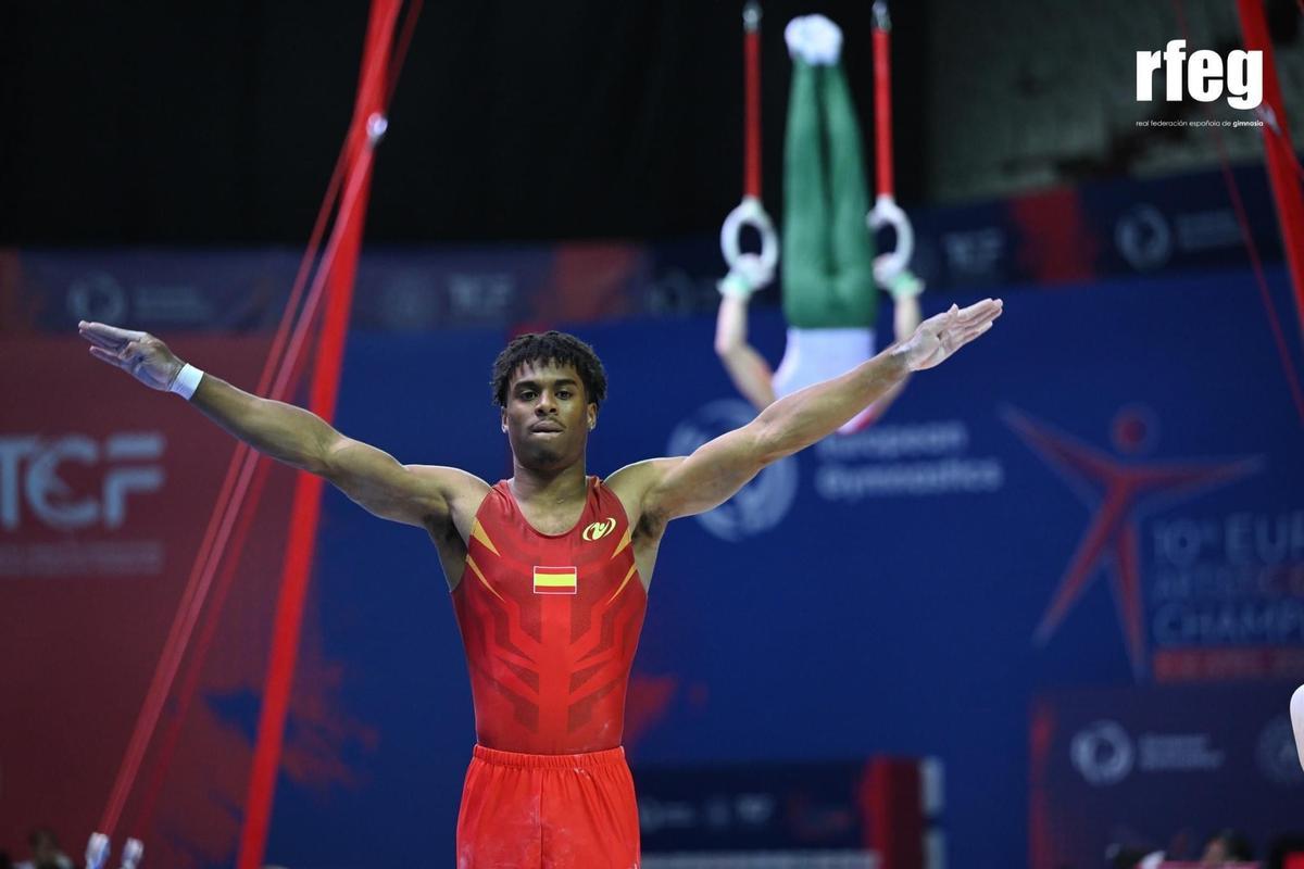 Thierno Diallo, gimnasta de Manresa que forma parte del equipo español.