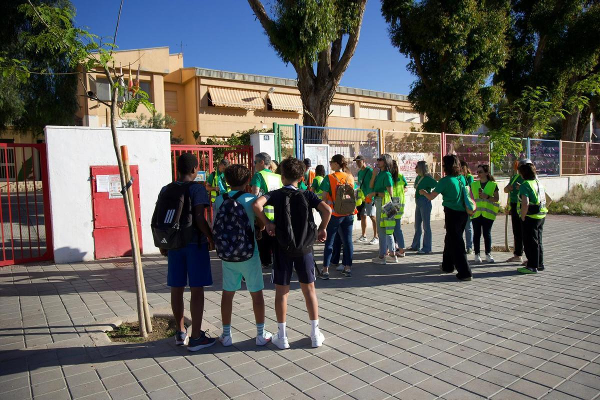 Las aulas del CEIP Monte Benacantil de Alicante durante la primera jornada de huelga.