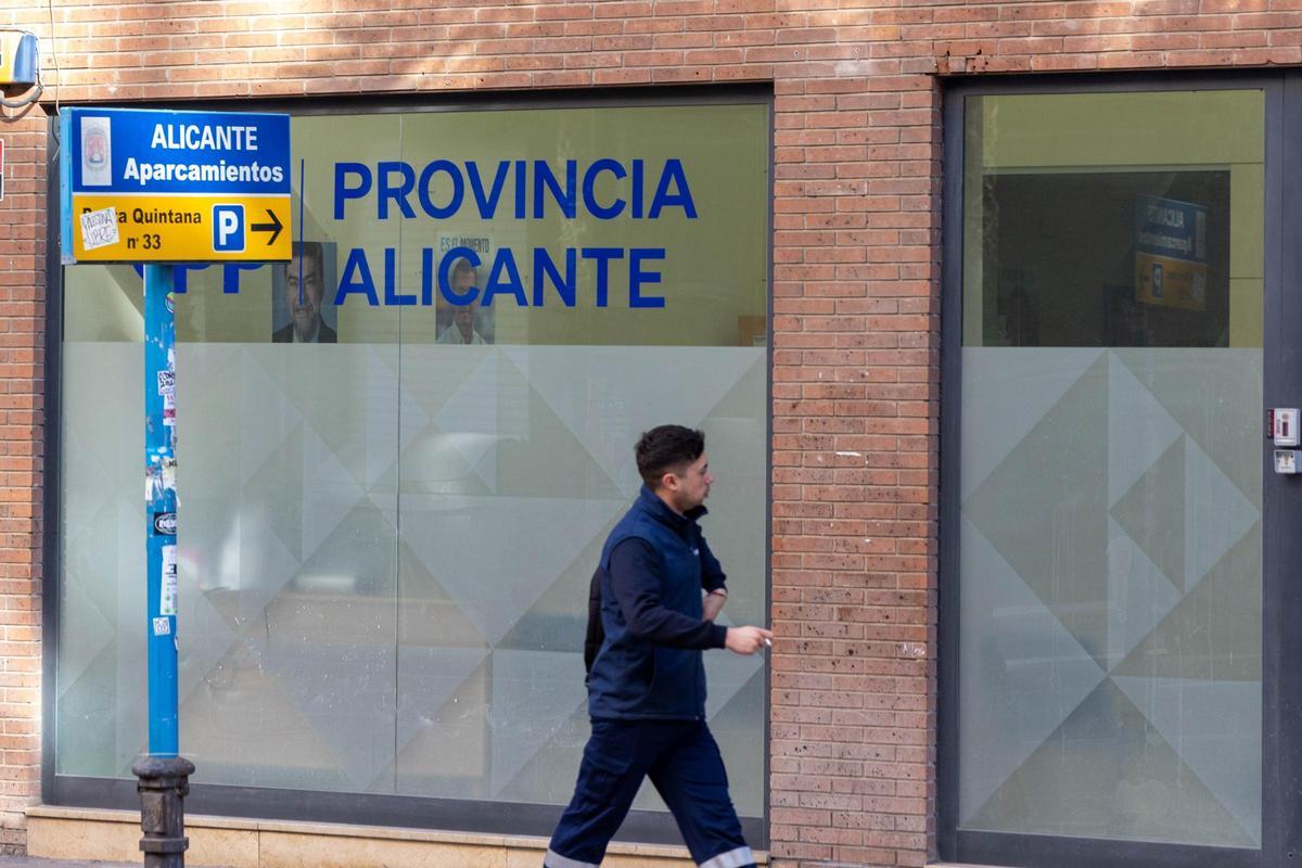 Imagen de la sede del PP en Alicante