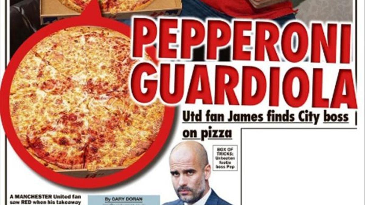 Esta es la pizza con la cara de Guardiola