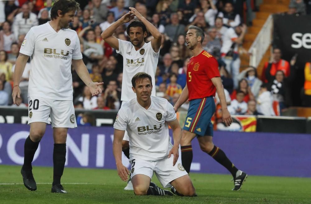 El partido Leyendas del Valencia CF - Selección Española