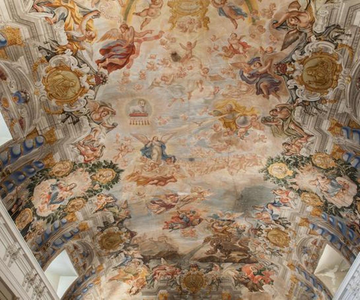 Frescos de Juan Delgado en el Instituto San Isidro de Madrid.