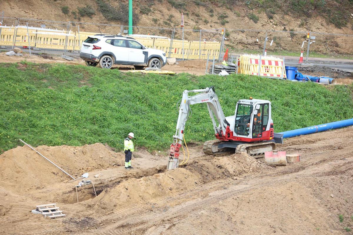 Obras de construcción del polígono urbanístico de Visma